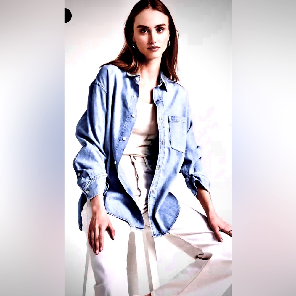 JJILL DENIM 100% COTTON SHIRT